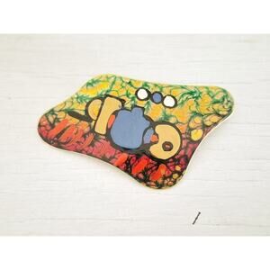 Vintage West Germany Abstract Enamel Pin Brooch